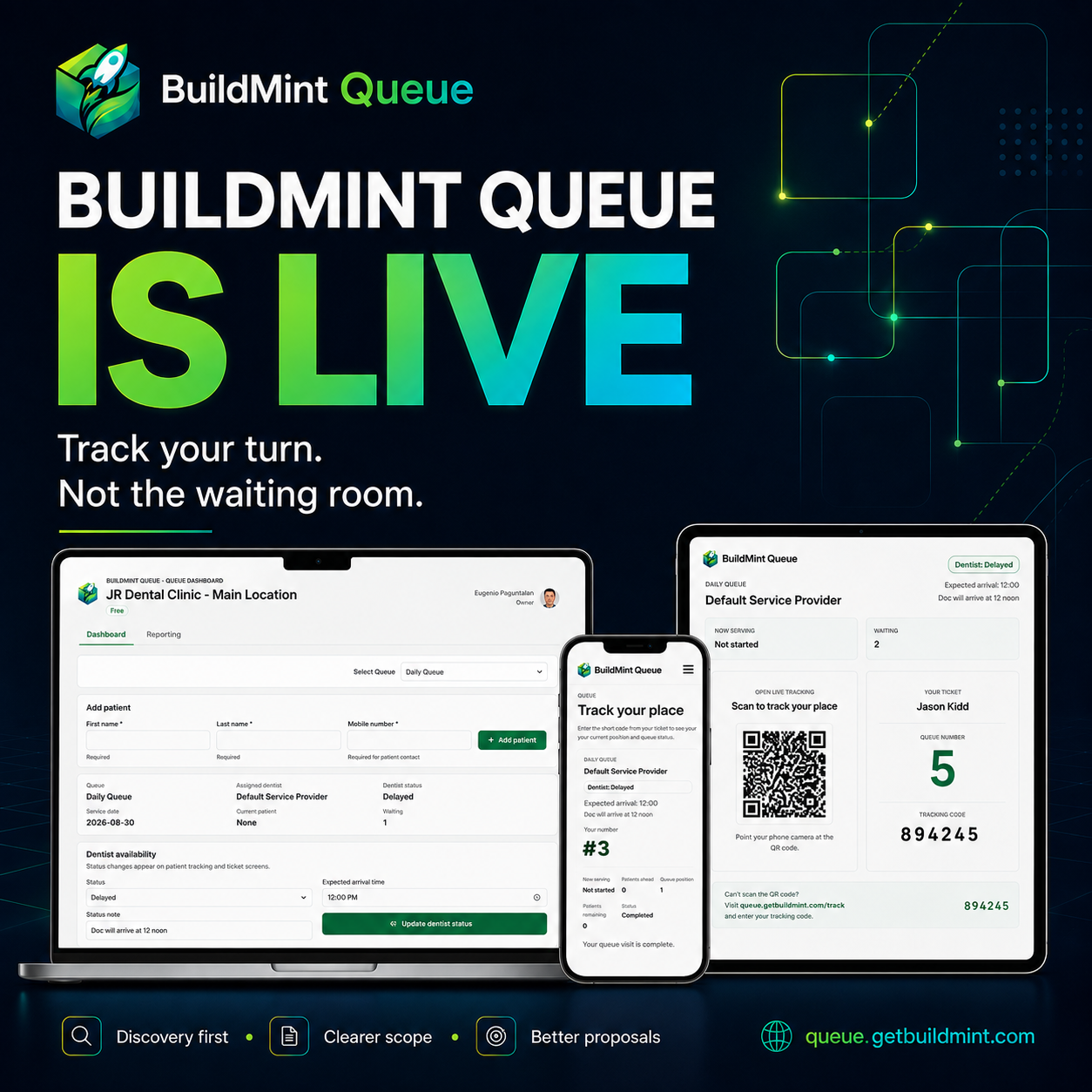 BuildMint Queue logo